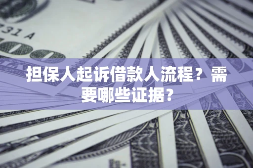 北京担保人起诉借款人流程?需要哪些证据? 北京担保人起诉借款人流程?需要哪些证据?